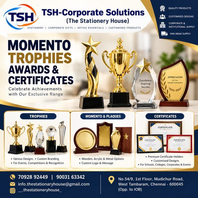 Mementos, trophies, awards and certificates