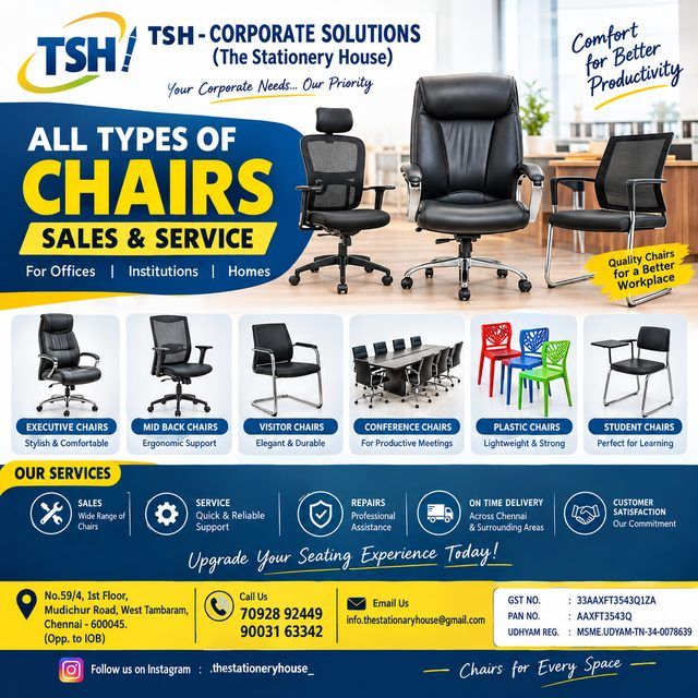 Office chairs: sales and service