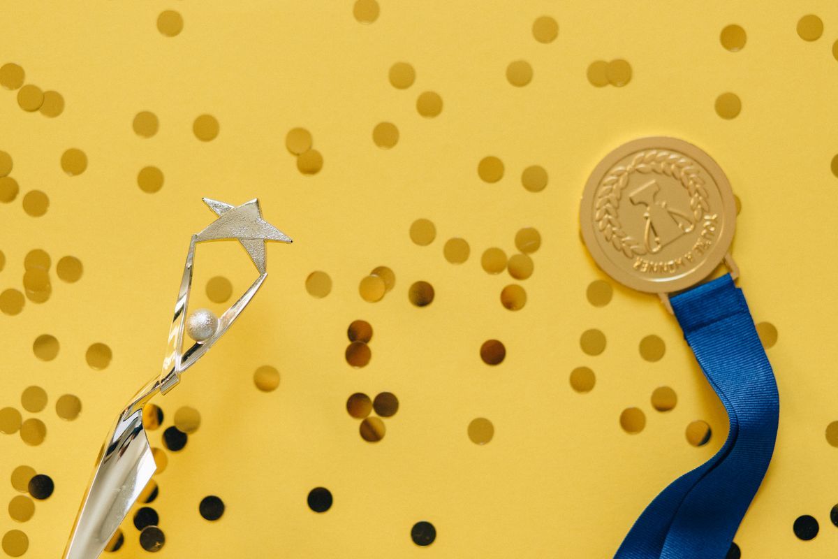 Medals and trophy for annual day awards